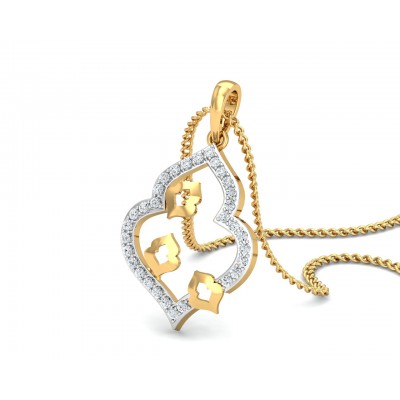 Ella Diamond Pendant in Gold